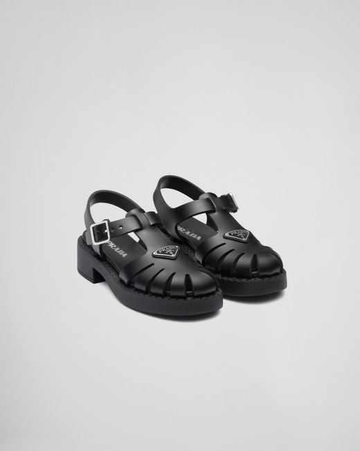 Prada Black Sporty Foam Rubber Sandals