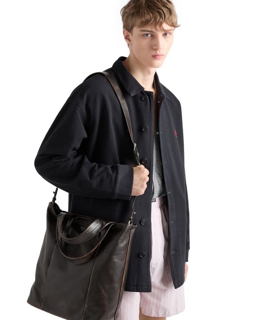 Borsa Shopping di Prada in Black da Uomo