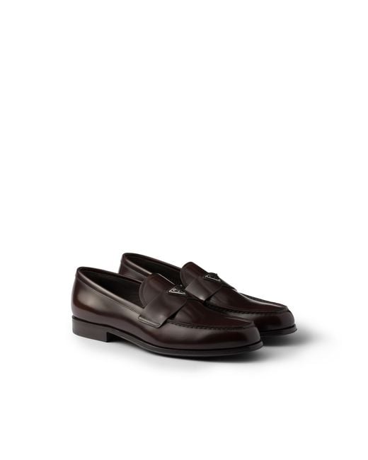 Prada Multicolor Brushed Leather Loafers for men