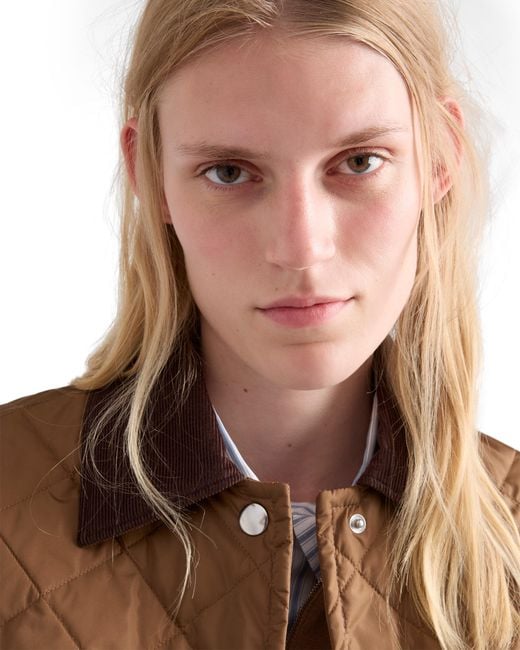 Prada Brown Light Re-Nylon Cropped Jacket