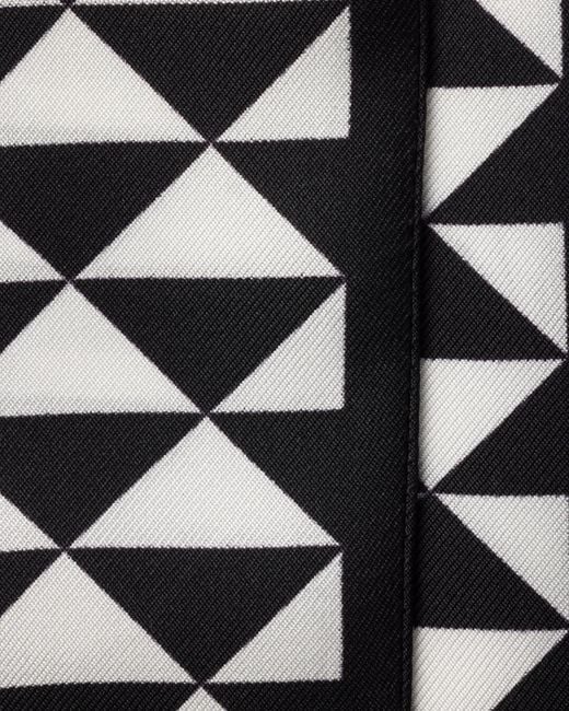 Prada White Printed Silk Scarf