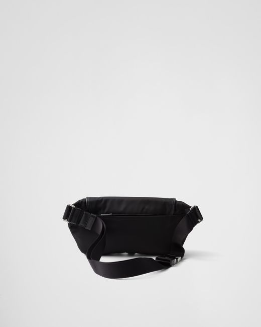 Prada Black Re-Nylon And Leather Shoulder Bag for men