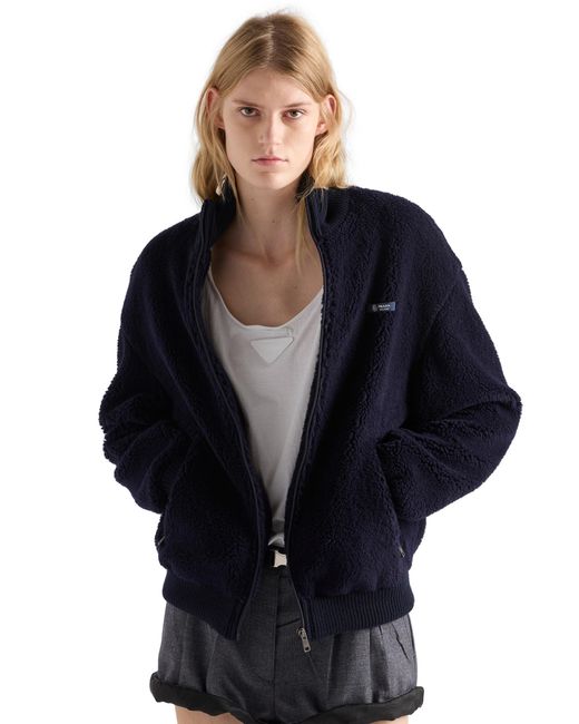 Prada Blue Fleece Jacket