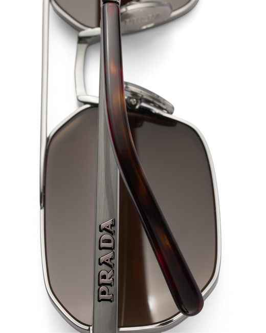 Prada White Sunglasses With Logo for men
