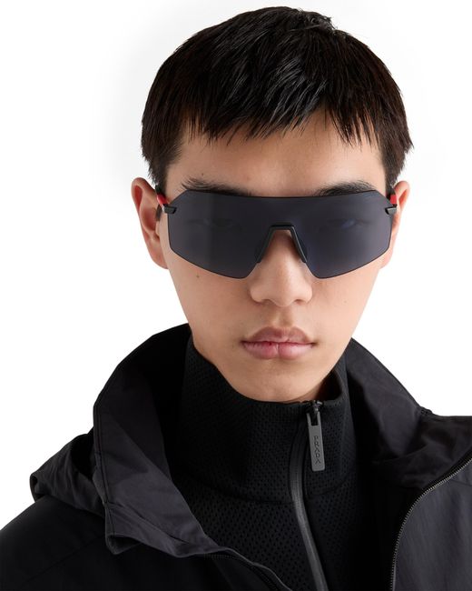 Prada Blue Linea Rossa Sunglasses for men