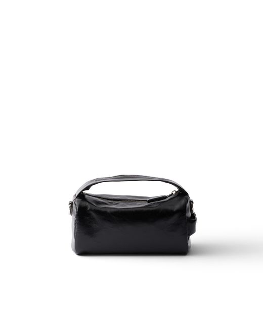 Prada Black Leather Shoulder Bag for men
