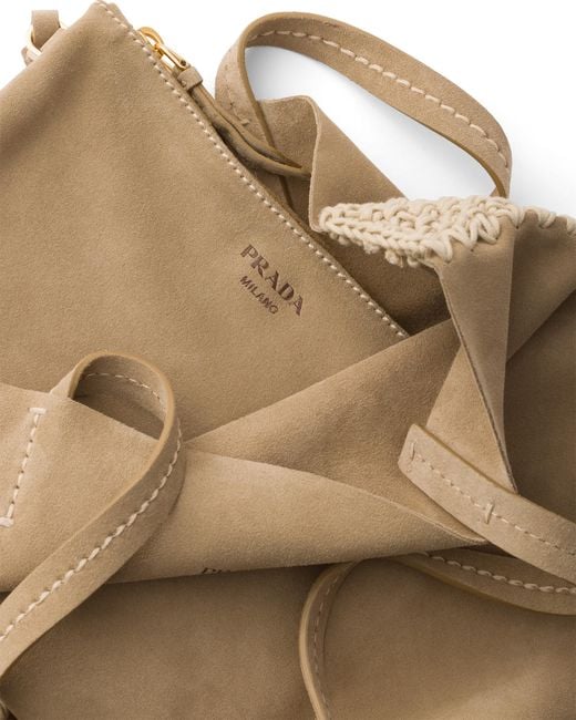 Borsa Shopping Large di Prada in Natural