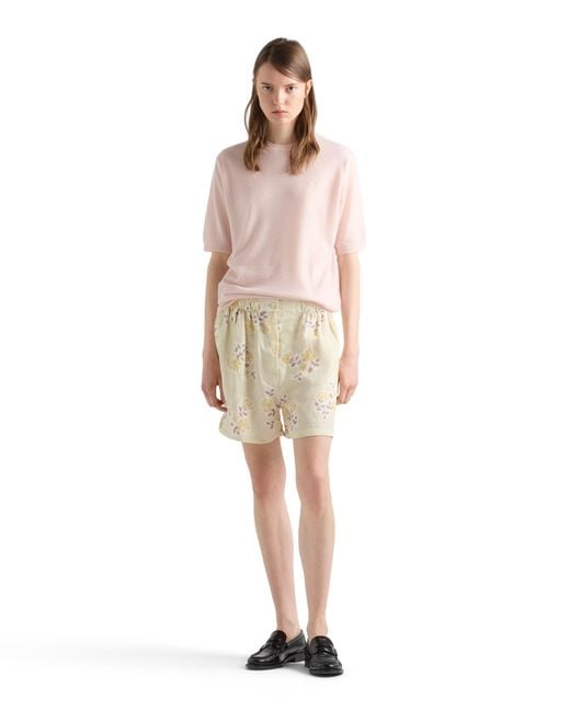 Prada Pink Short-Sleeved Cashmere T-Shirt