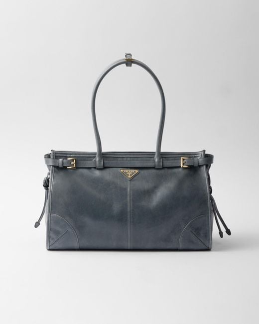 Grand Sac À Main Bonnie En Cuir Prada en coloris Blue