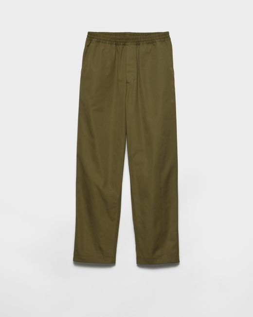 Pantalon En Coton Prada pour homme en coloris Green