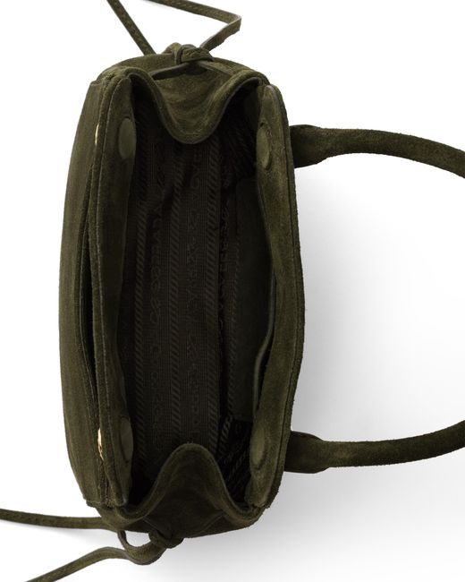 Prada Black Carry Mini Suede Handbag