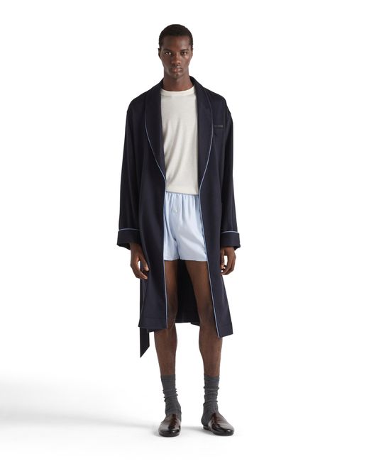 Prada Blue Cashmere Robe for men