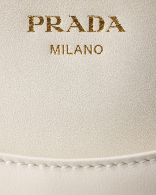 Prada White Carry Mini Leather Handbag