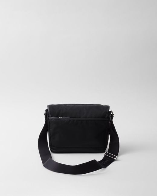 Prada Black Re-Nylon And Saffiano Leather Shoulder Bag for men