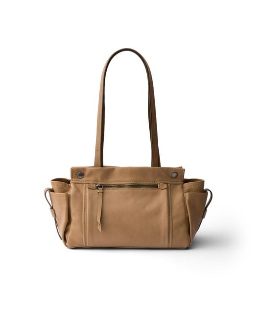 Prada Multicolor Route Medium Leather Tote Bag