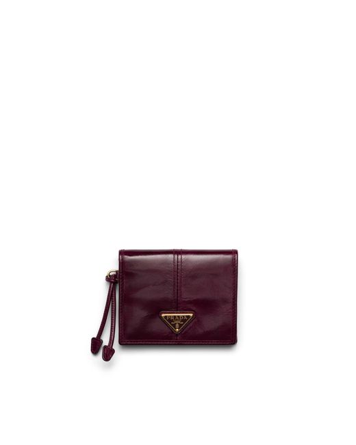 Prada Purple Small Leather Wallet