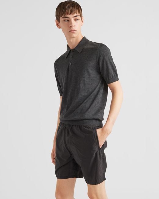 Short De Bain En Re-Nylon Prada pour homme en coloris Black