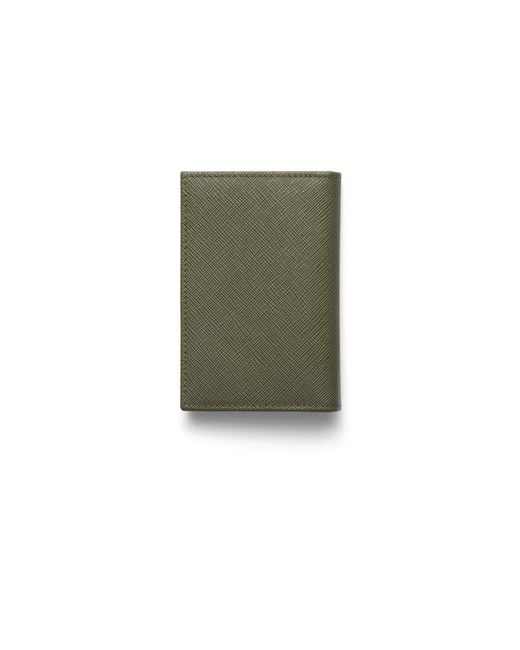 Prada Green Saffiano Leather Card Holder for men