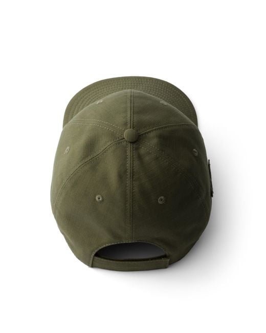 Prada Green Technical Fabric Baseball Cap for men