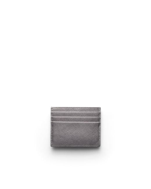 Prada White Saffiano Leather Card Holder