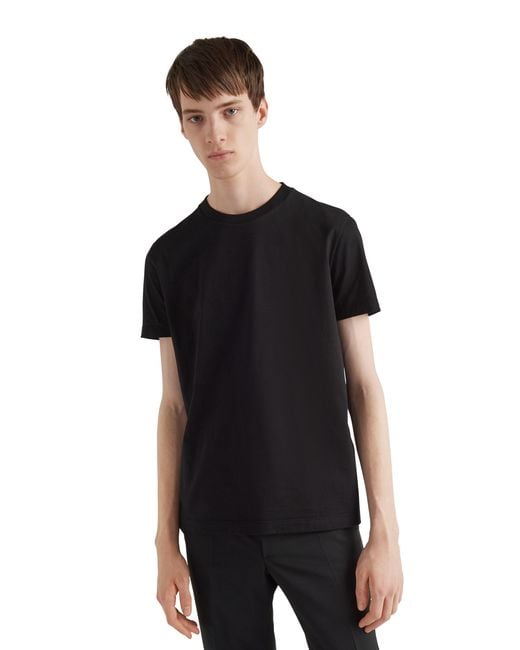 Camiseta De Algodón Prada de hombre de color Blue