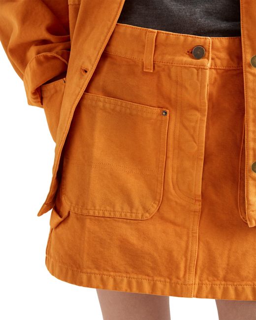 Prada Orange Canvas Miniskirt