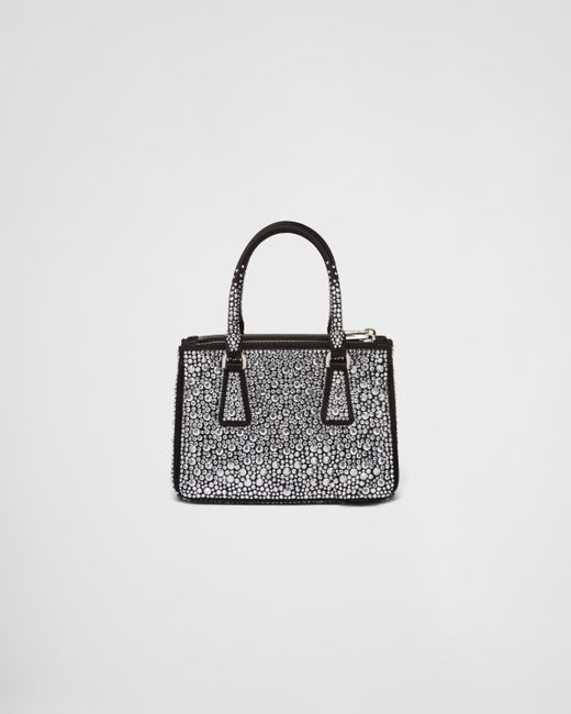 Prada Multicolor Galleria Satin Mini-Bag With Crystals