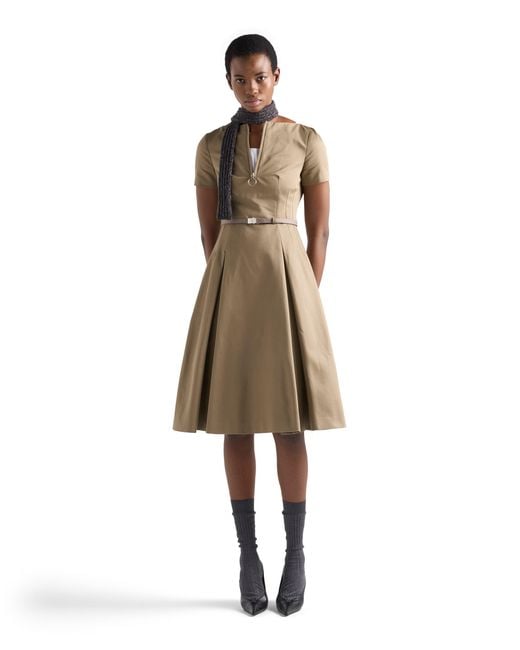 Prada Natural Chino Zipper Dress