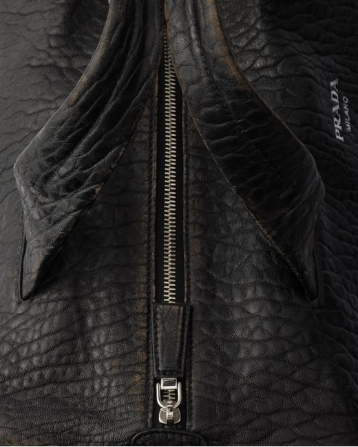 Prada Black Weekender Aus Nappa-Leder