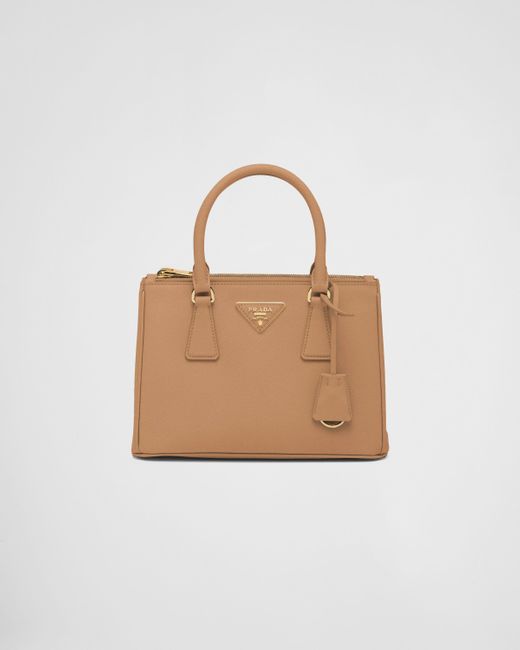 Prada White Small Galleria Saffiano Leather Bag