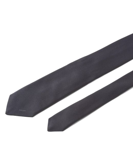 Prada White Satin Tie for men