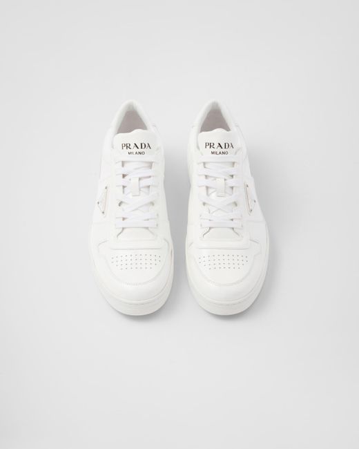 Prada Downtown Sneakers mit Logo in White für Herren