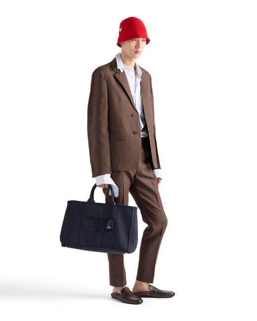 Borsa Jardinière Extra Large di Prada in Blue da Uomo