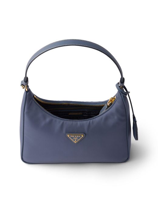 Prada Blue Re-Edition 2005 Re-Nylon And Saffiano Mini Bag
