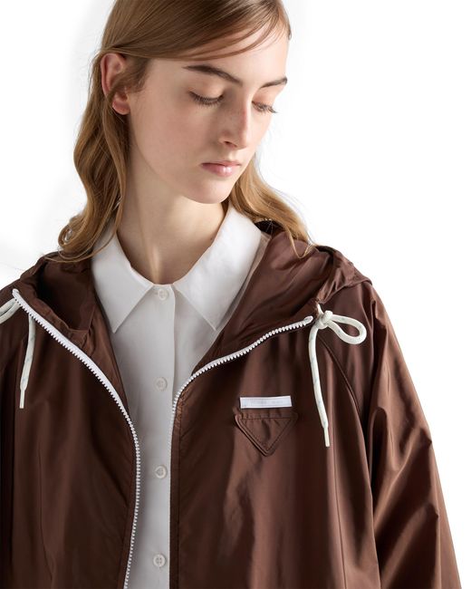 Prada Brown Lightweight Re-Nylon Raincoat
