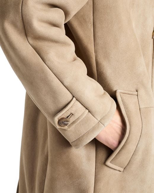 Prada Natural Shearling Coat for men