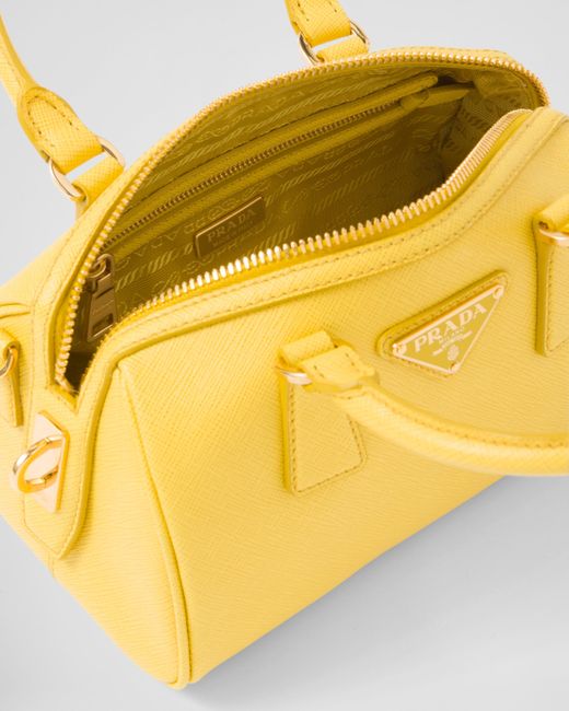 Prada Metallic Saffiano Leather Top-handle Bag