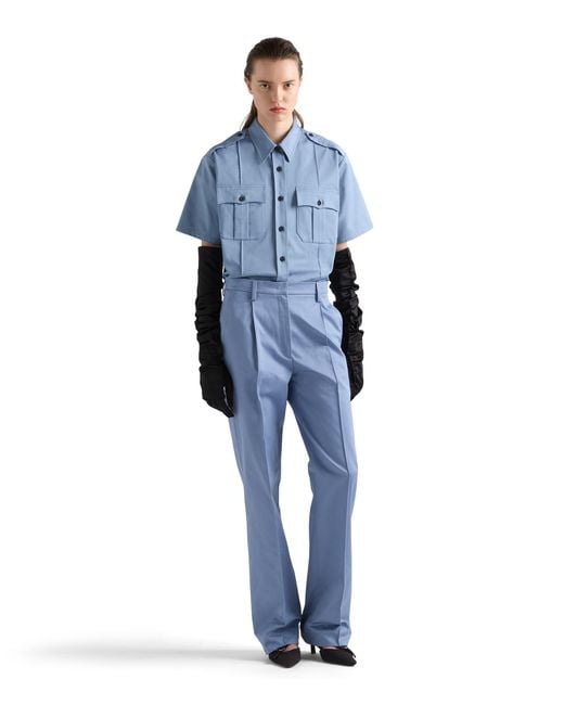Prada Blue Chino Shirt, Aviator
