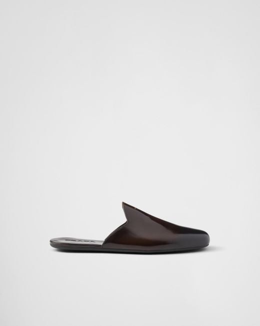 Prada Multicolor Brushed Leather Slippers for men