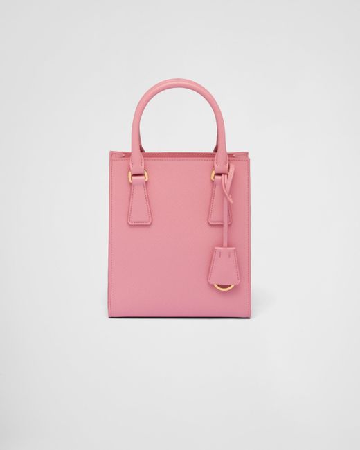 Prada Pink Handtasche Aus Saffiano-leder