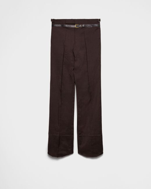 【日本入手困難】プラダ Silk and mohair pants ボトムス Aviation Blue Mohair and silk pants | PRADA