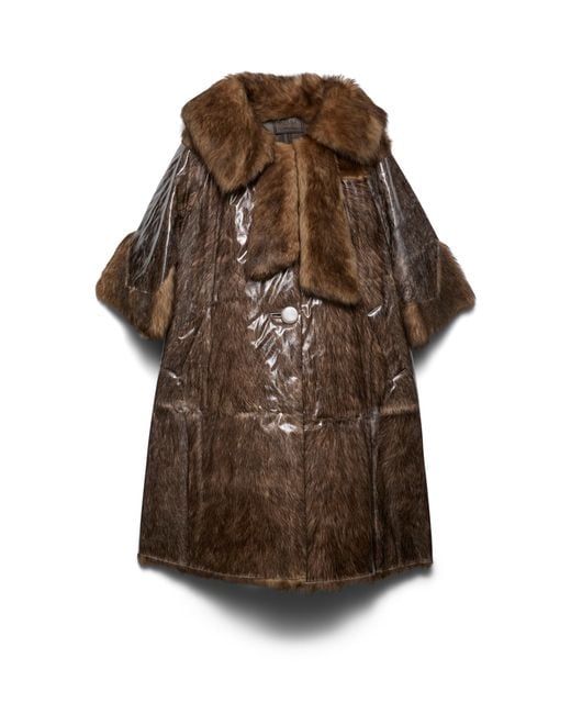 Prada Brown Shearling Coat