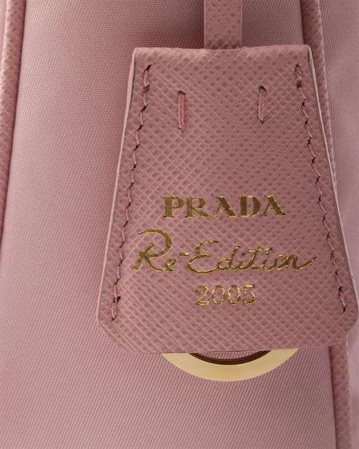 Prada Pink Re-Edition 2005 Re-Nylon And Saffiano Mini Bag