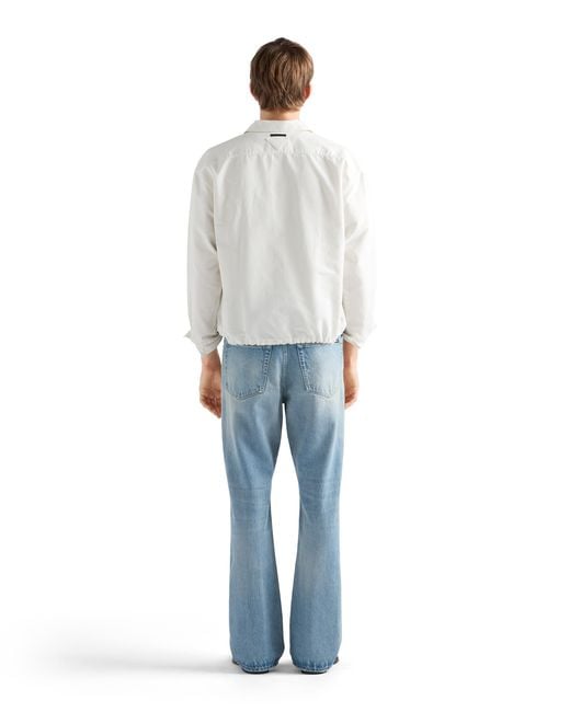 Prada Blue Washed Denim Jeans for men