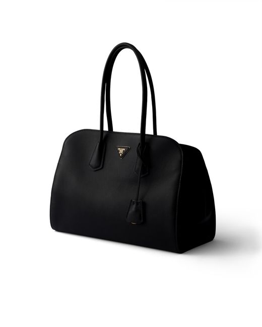Prada Black Large Leather Tote Bag