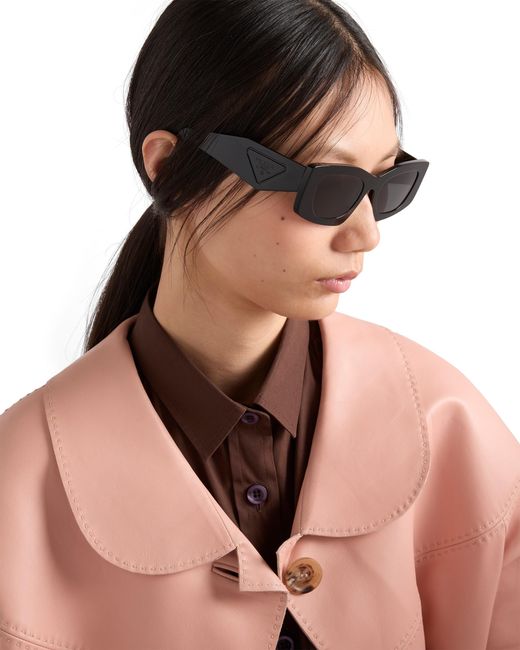 Prada Black Sunglasses With Triangle Logo