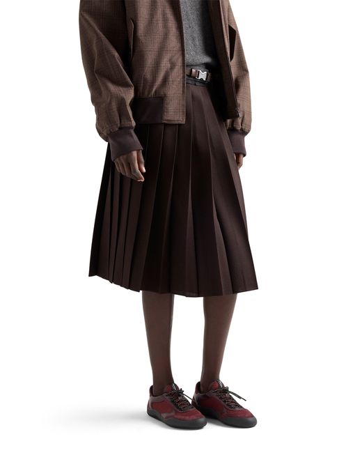 Prada Brown Speedrock Mesh Fabric Sneakers