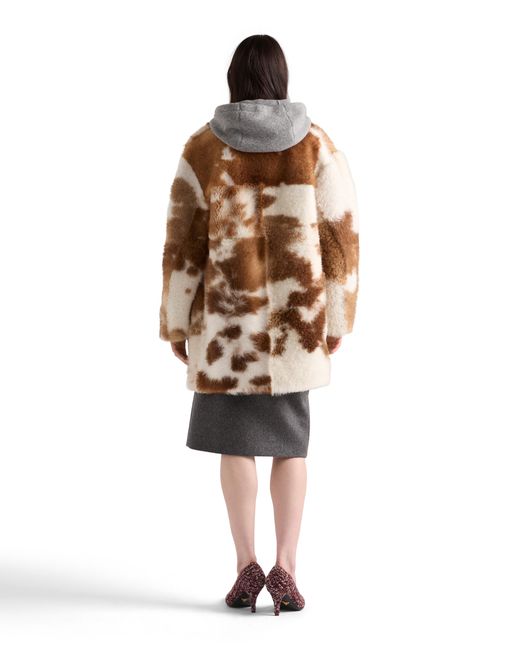 Prada Natural Shearling Coat