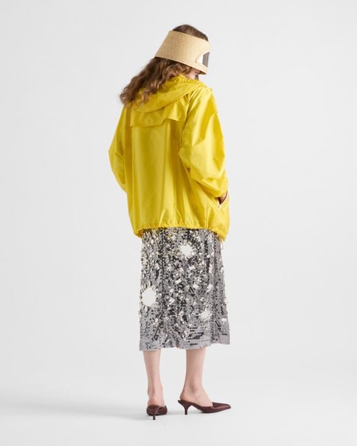 Prada Yellow Lightweight Re-Nylon Rain Jacket