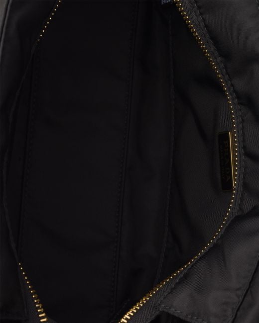 Prada Black Explore Medium Re-Nylon Shoulder Bag With Flap